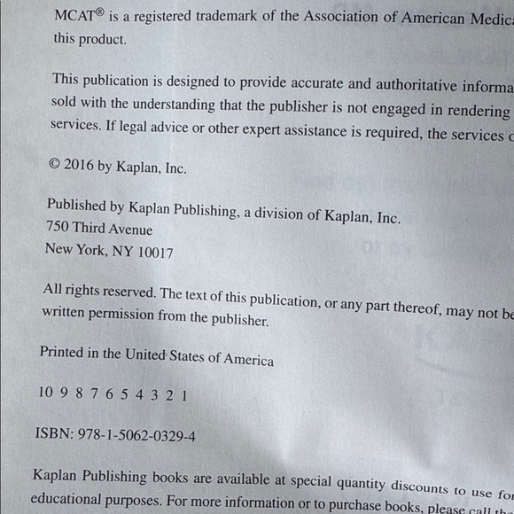 Kaplan MCAT 7-Book Review Set 👨🏻‍⚕️👩🏼‍⚕️🩺 - Picture 6 of 8